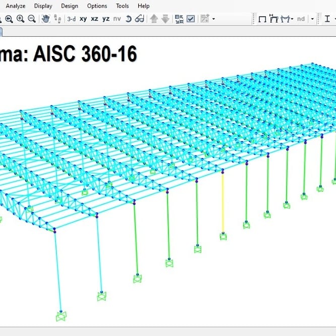 HnIndetec's tweet image. Las normativas de diseño de estructuras de acero evolucionan cada vez más en función de obtener como resultado elementos más eficientes y óptimos, que cumplan con las solicitaciones (gravitacionales y laterales).

Comparamos un modelo diseñado con el #CHOC08 y otro con #AISC360