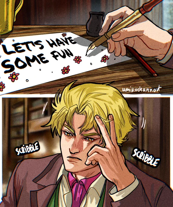 He scribbles ? #jojosbizarreadventure 