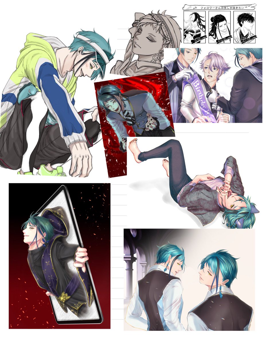 #今月描いた絵を晒そう 
…あれ(‾■‾;)!?思ってたより少なくて愕然とした 