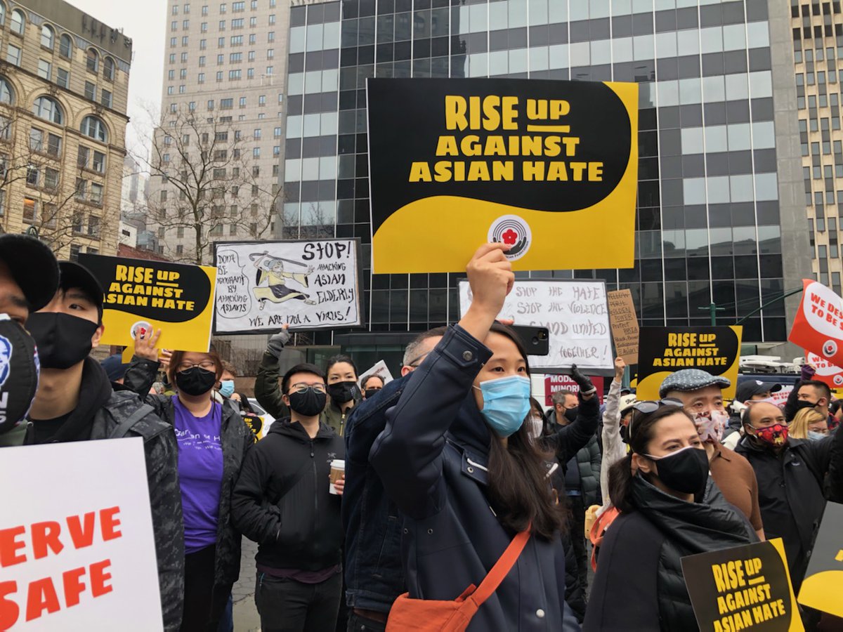 THANK YOU to all who showed up today to make their voice heard! #RiseUpRally #StopAsianHate