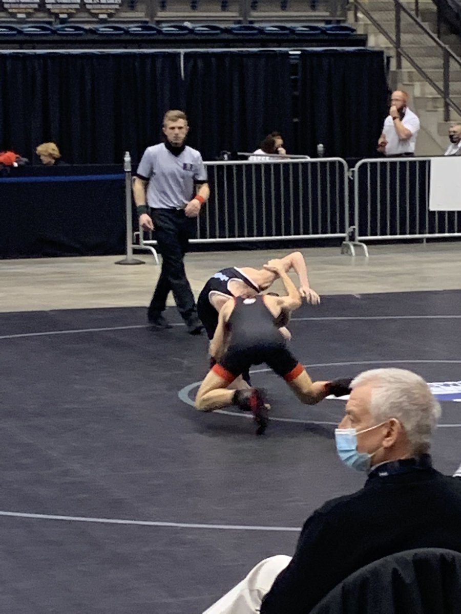 Casin Lawrence with a win by fall in the consolation round to earn a trip to the medal stand. Next two matches will determine 3rd-6th place finish. Great job Casin! <a href="/ON_Students/">Eagle Nation</a>