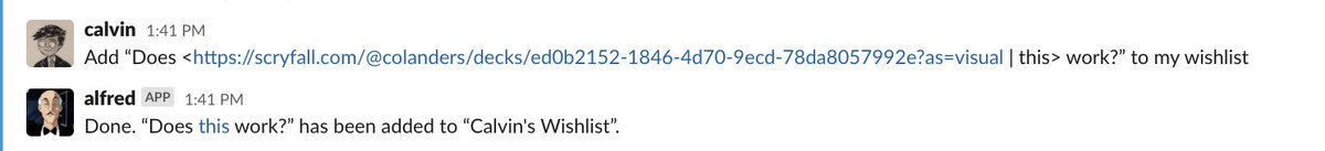 calvinjuarez's tweet photo. Uh, @SlackHQ, what gives?  The same syntax is interpreted differently on iPhone and Mac Desktop.  It'd be super nice if this were consistent.  Because currently there's no way on mobile to provide user input to a bot that prints nicely printed by the bot... https://t.co/GKjrzskcDY