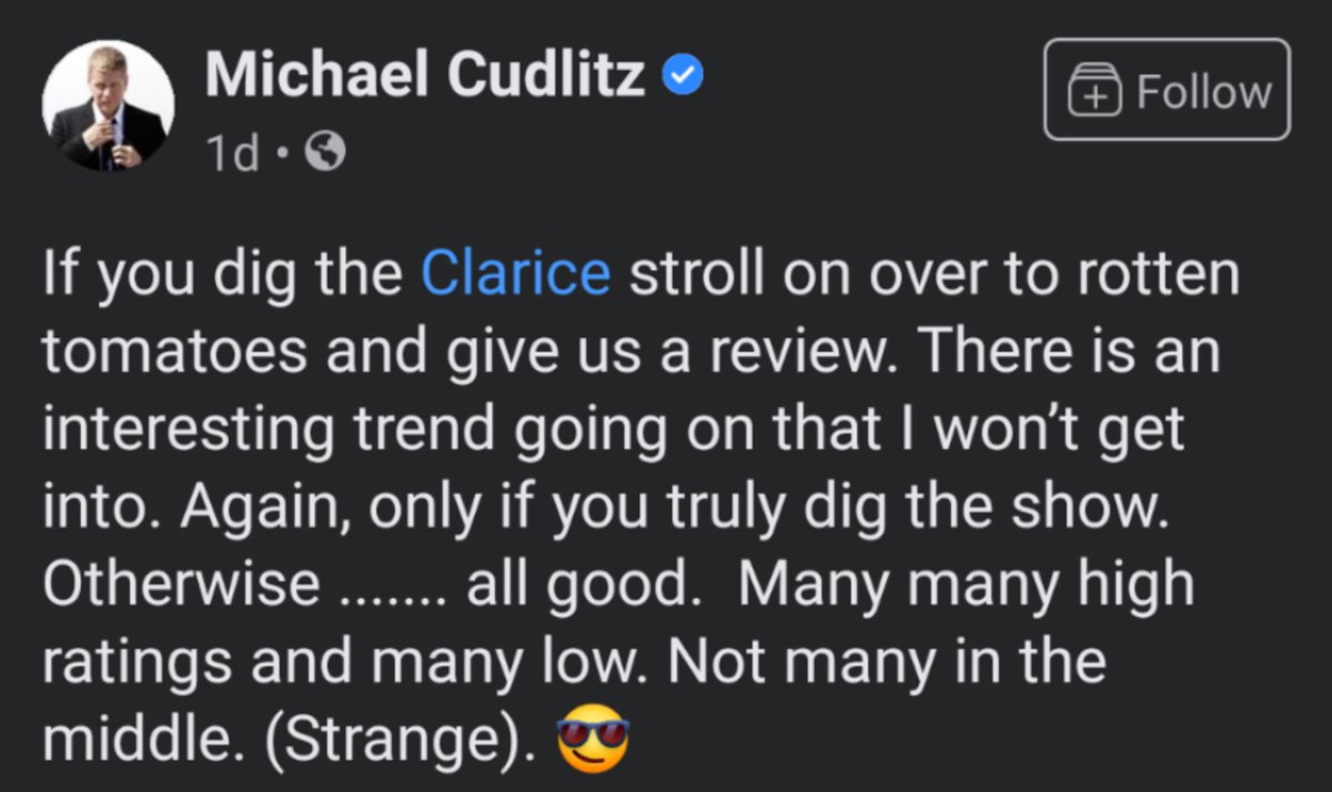 Evalie3689's tweet photo. This guy is a piece of work. He's blaming Fannibals for his show getting poor audience reviews on Rotten Tomatoes. Seriously? The critics' score is 32%. Whatever dude.🙄 https://t.co/zqDtfjjaPq