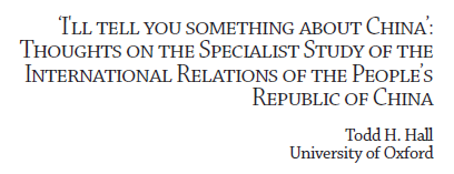 AGhiselliChina's tweet photo. Short and highly agreeable considerations written by Todd Hall on the study of China's international relations.

Greatly suggested to everyone who is writing stuff on Chinese foreign policy (and politics in general).

🔗https://t.co/byPbglzXsT

👇👇👇 https://t.co/iRb2LHdrA2