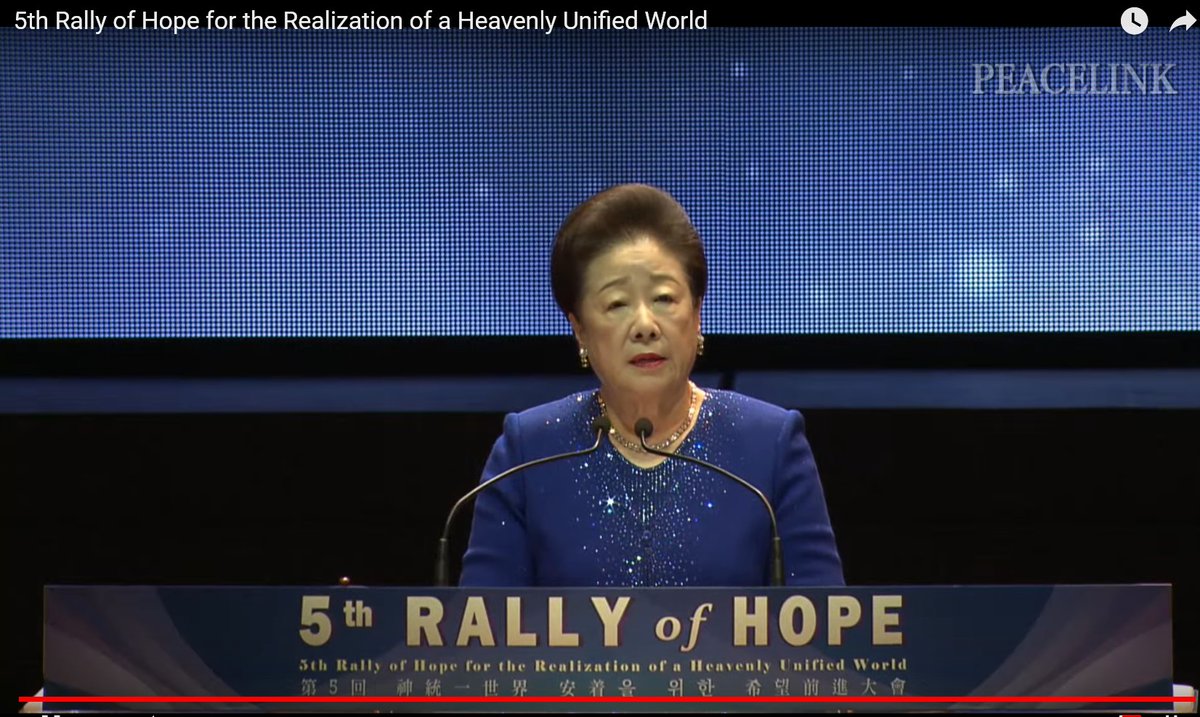 In her live address to the  #rallyofhope, Dr. Moon stresses: "Without Heavenly Parents there is no solution for today's problems"