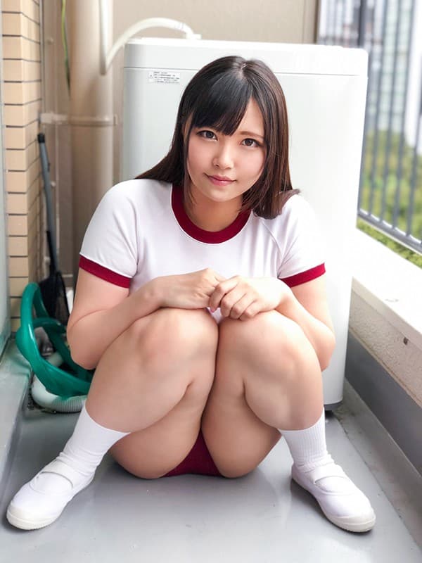 ブルマーで座るぽっちゃり美少女さん