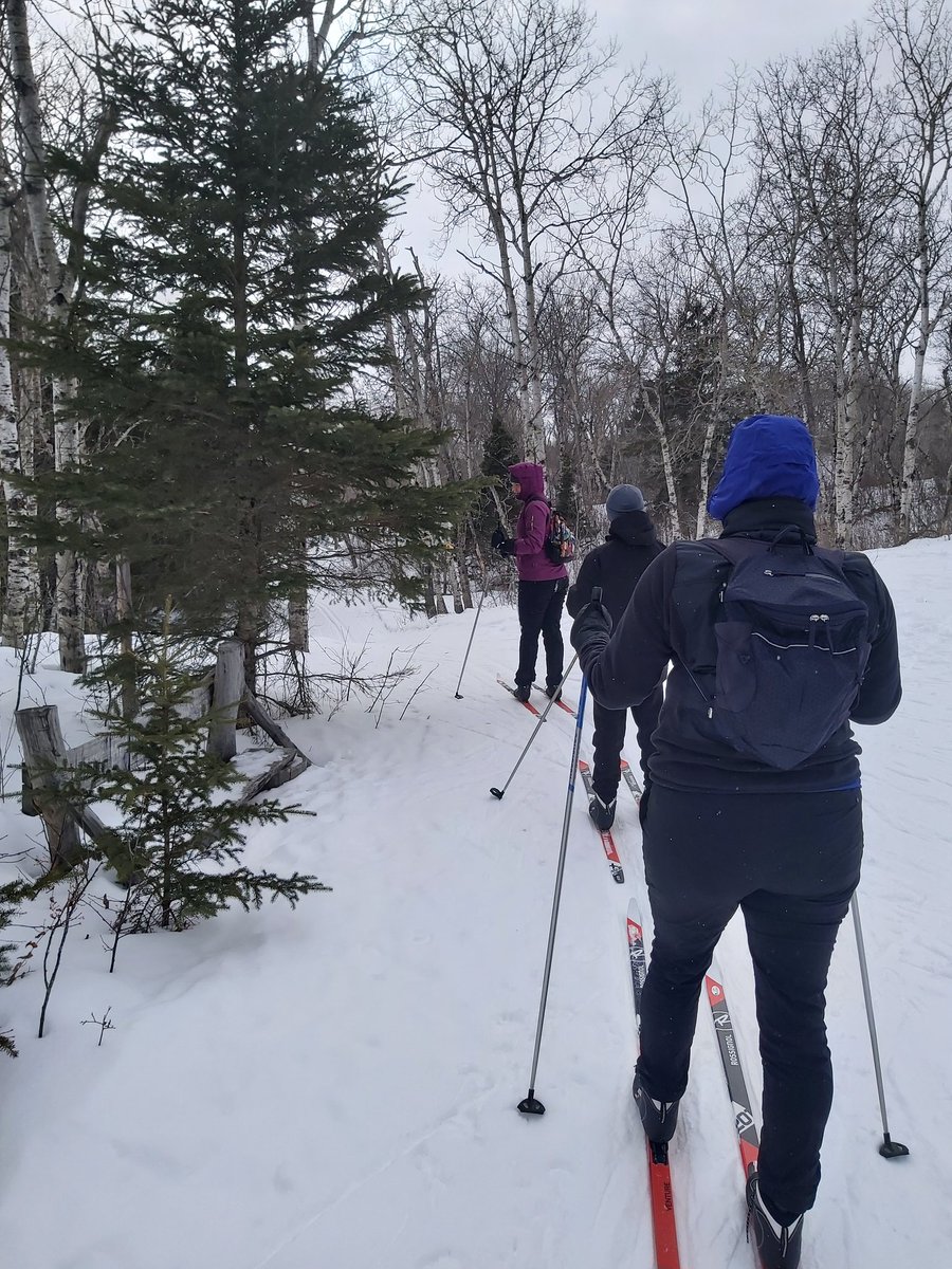 StecklerMichael's tweet photo. Eb's trails for the first time (and second time skiing). Kids did better than adults! https://t.co/jcFsXxVnML