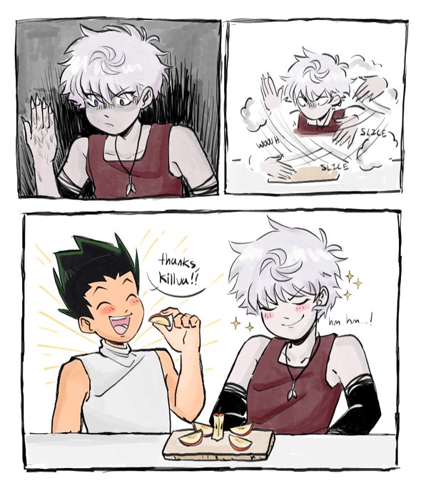 true love is when...... boy cuts apple for you 