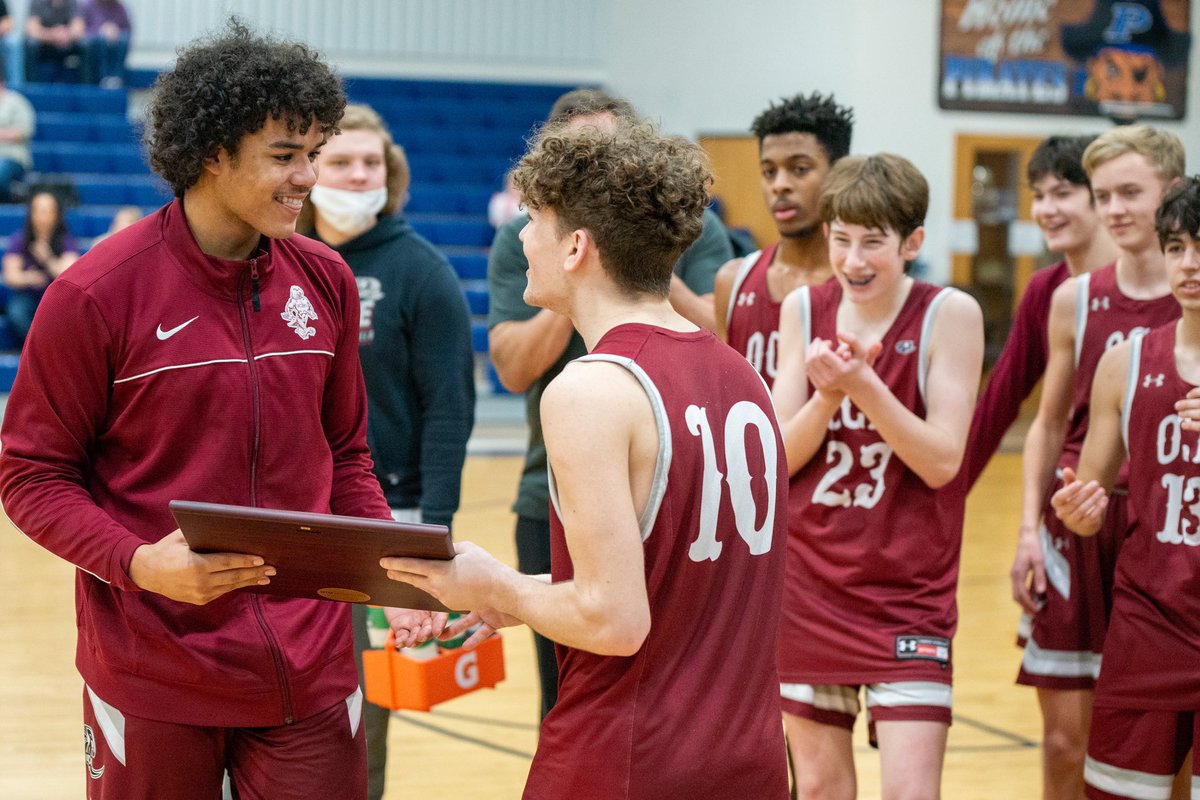 G_GreyPowell's tweet photo. One down, one to go! OCA Fighting Eagles advance! Now it’s the Lady Eagles turn! #WTD #CodeMaroon #CutTheNet https://t.co/97sDvGca8n