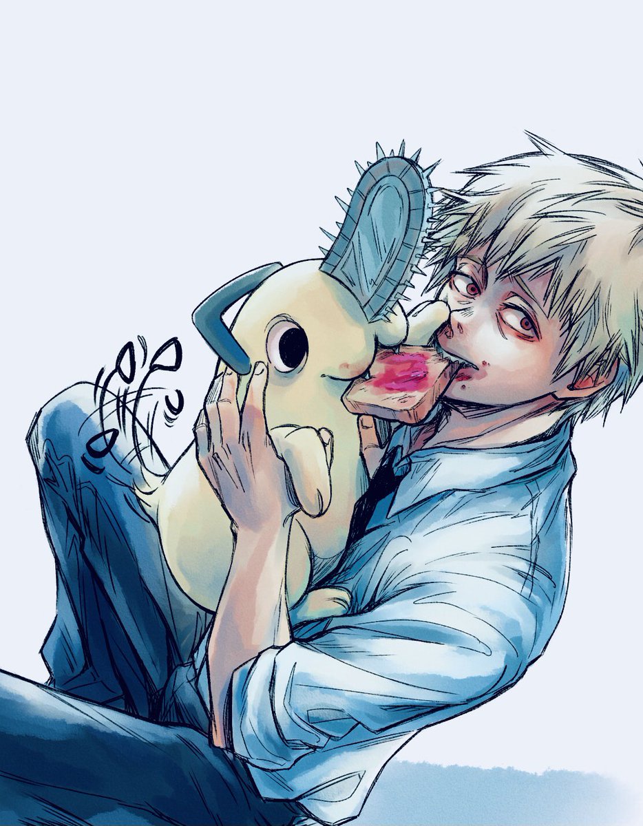 jellyphiash's tweet photo. a better future together  #chainsaw #pochita #manga https://t.co/OdcMrm4Qci