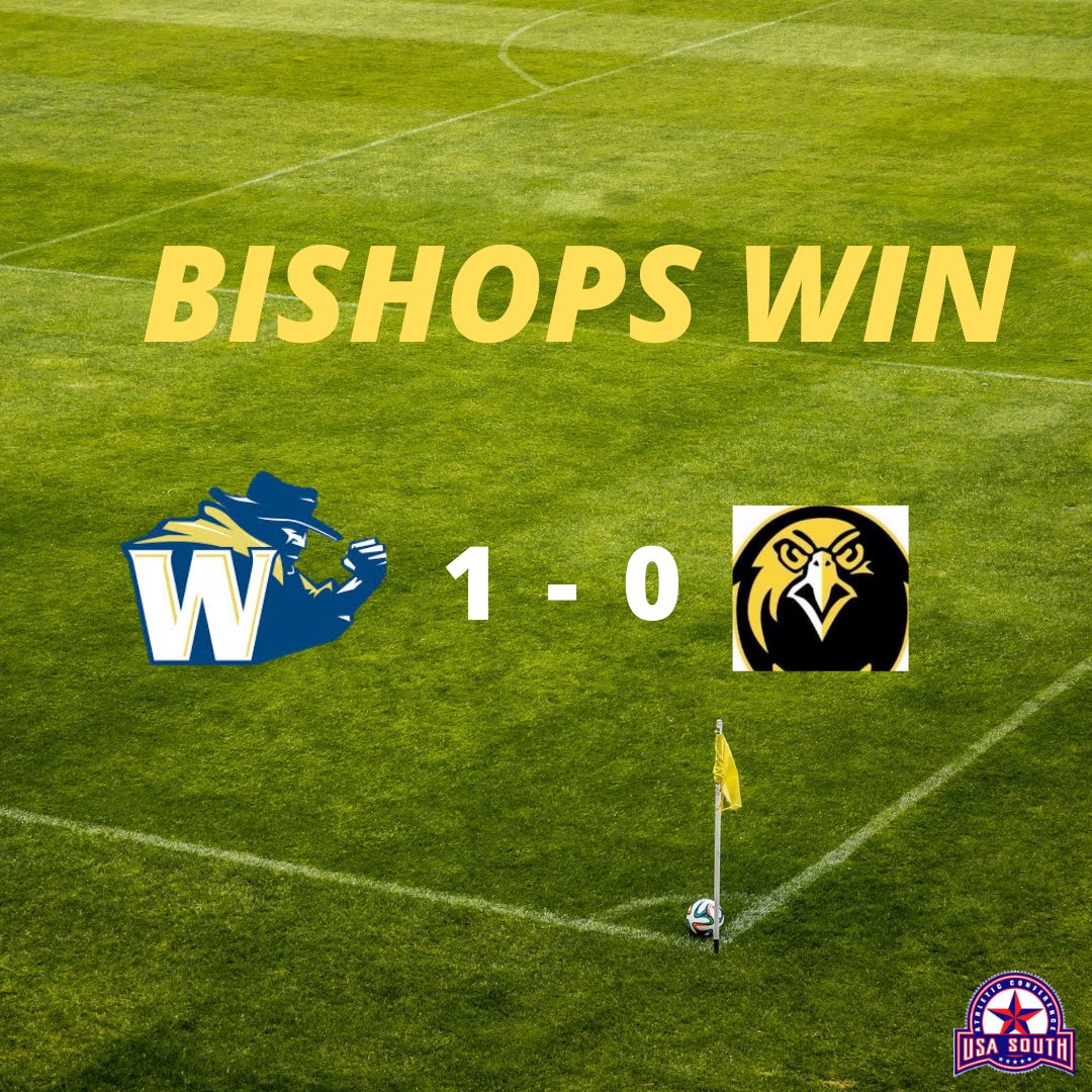BISHOPS WIN 🔥🔥 Second half goal by Jack Holden pushes the Bishops to 2-1 in the conference!  Good win on the road Lads!