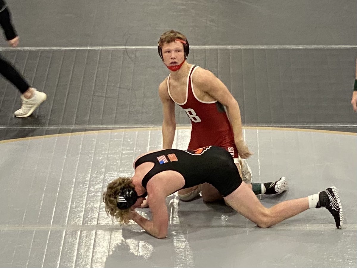 SBeery's tweet photo. @bhs_grapplers @tmurphy511 wins Sectional Championship 8-4! He’ll be a one seed at state in about 12 days. Way to go Tyler! https://t.co/7hrvFOxgb1