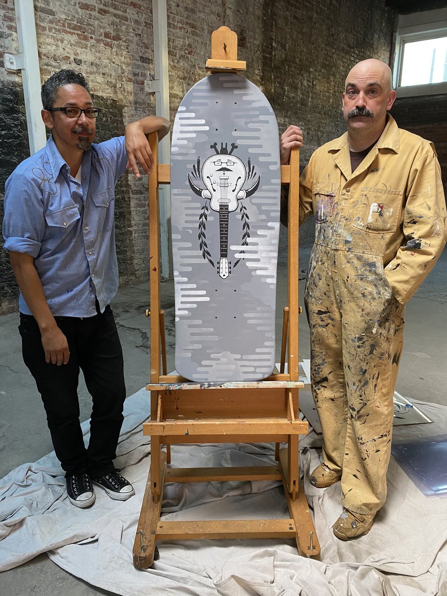 JeremyFish's tweet image. I had a very special afternoon with the homies @tommyguerrero and @joshlippi as part of the virtual #AdobeCoCreate event. I painted this big board while these dudes played some music. Watch us collaborate as the fog rolls in:
adobe.ly/cocreate