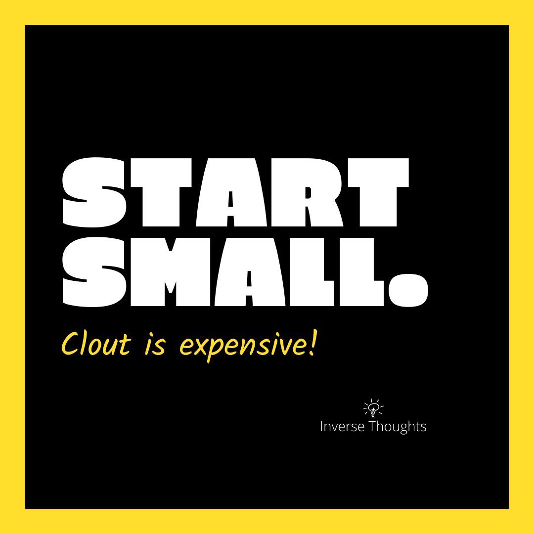 inverse_pr's tweet photo. Start small; clout is expensive!
#InverseThoughts #ThinkBIGSundayWithMarsha https://t.co/xuTcPP90Um