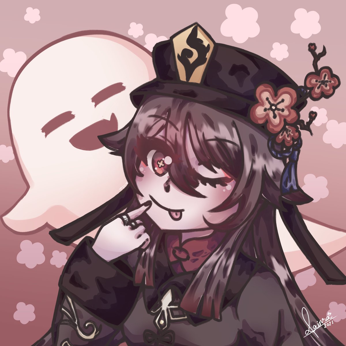 arinsa04's tweet photo. Un dibujito del nuevo personaje de Genshin, Hu tao. Me gusto mucho su diseño y además tiene un fantasmitaaa, adoro los fantasmas💕
#原神 #原神イラスト #イラスト #genshinimpact #ilustracion #digitalart #draw #art #drawing #genshinimpactfanart #hutao #胡桃 #フータオ https://t.co/RikTw6Ikcw