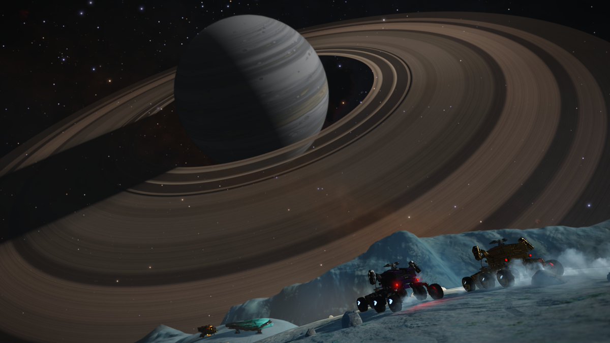 Out exploring with my SO from a few months back, I think this was a detour we made during that ammonia mapping CG for the coalsack. I don't remember the system name I'm afraid. 
#myfavouriteplanet #stellarscreenshots 
CMDR Ellen Jameson