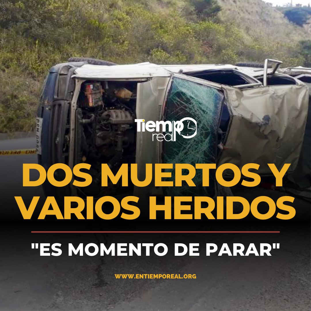 TiempoRealEC's tweet photo. 🔴🔴.#URGENTE 🔴🔴
@BomberosQuito señalan: 
"Por favor es momento de parar".

🆘️ Dos vehículos chocaron y dejan varios heridos y dos personas muertas.
🆘️ Siniestro de tránsito en la Av. Simón Bolívar,  cerca a la Panamericana Norte.
🆘️Reformas a la Ley de Tránsito duermen. https://t.co/wOWbuSp43Y
