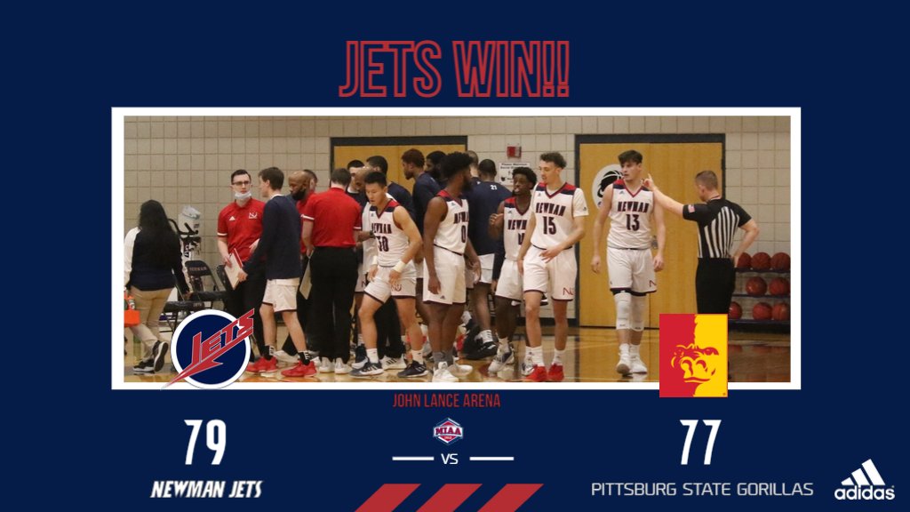 NewmanJets's tweet image. JETS WIN!! @NewmanJetsMBB takes down Pitt St. 79-77. Ian Lee led the Jets with 23 points. #JetPower