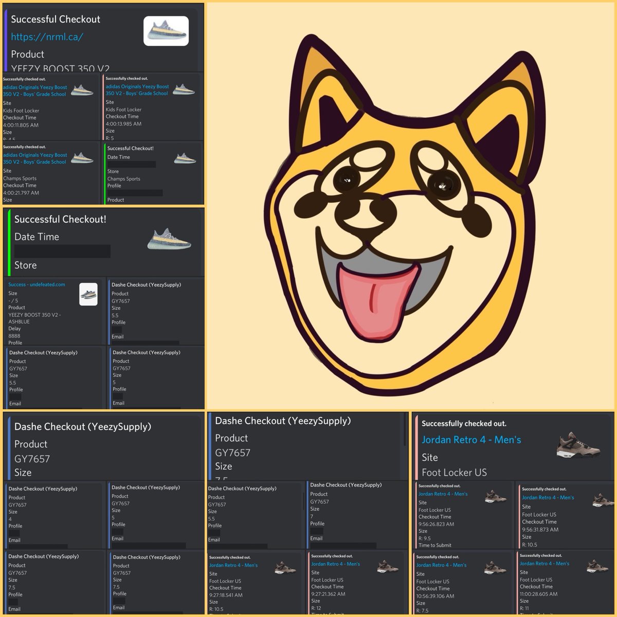 kukubby321's tweet photo. 25 checkouts in total
350 GS only + AJ4 man size only
流量已被掏空
@DING_Pro_League 
@balkobot @Dashe @theGaneshBot @whatbotisthis 
@WinnerProxies @BartProxies @Lucky_AIO @TheHypeProxies @ne_proxy @KraitProxies https://t.co/9HZicK49nC