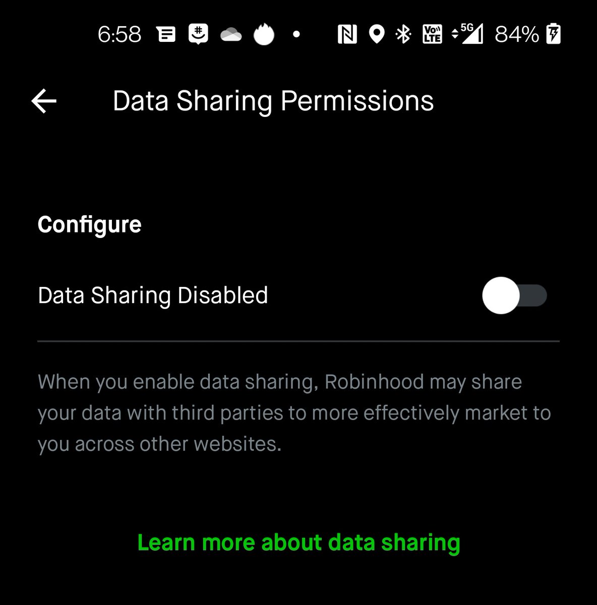 #StockMarket - if you have Robinhood, turn off data sharing under