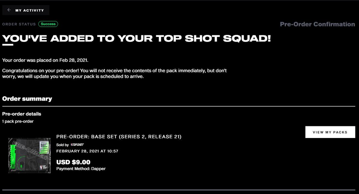 topshotmate's tweet photo. Got in! I joined about 2.5 hours ago. Sure, not ideal to be waiting for so long but I knew what I was getting myself into. In that time I cleaned the windows and got through some tweets (winners coming soon!). Looking forward to breaking this open @nba_topshot #wenpack #breakpack https://t.co/OeZr5eGfmb
