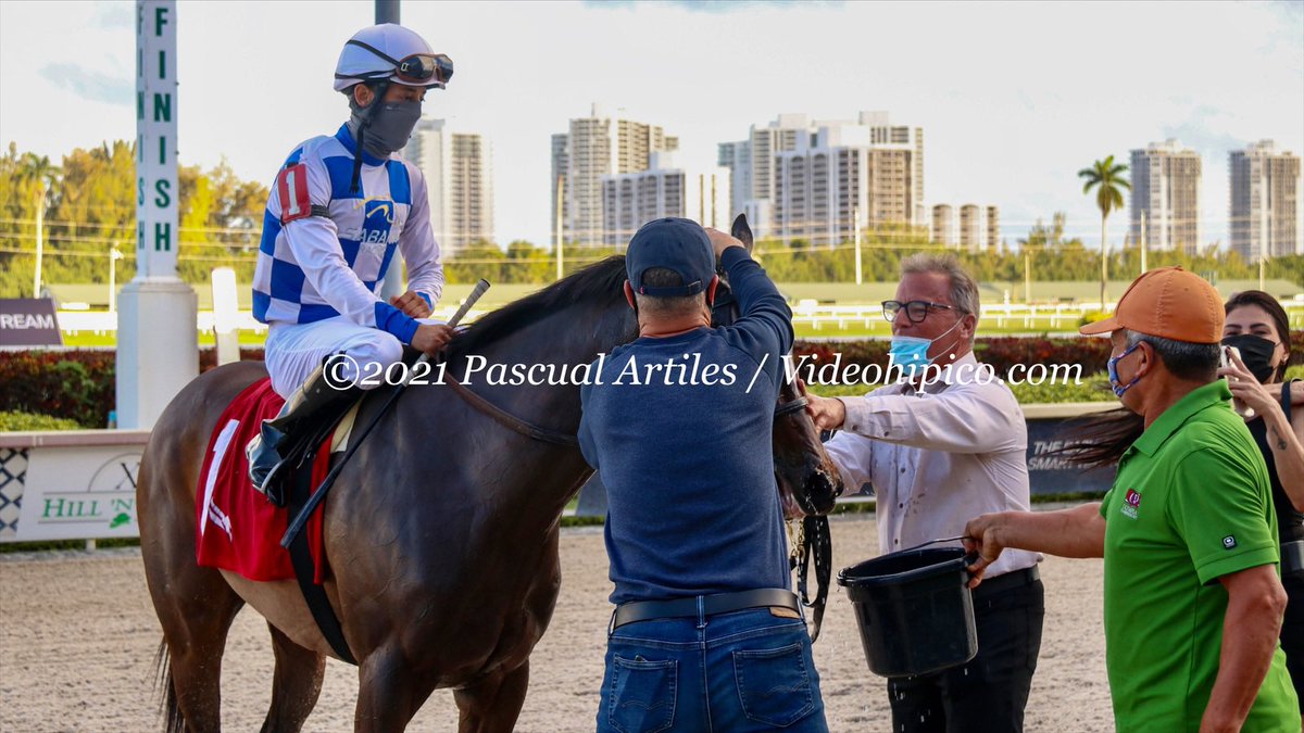 JCAvila63's tweet photo. #27Feb Wholebodemeister upsets the Davona Dale Gr.2 @zayas_edgardo at the reins for trainer Juan Carlos Avila and owner/breeder @Sabanafarmllc at #GulfstreamPark
Congratulations to all the winning connections #ChampionshipMeet 2020/2021.
📸 @artilespascualf https://t.co/EVCcj8GHuM