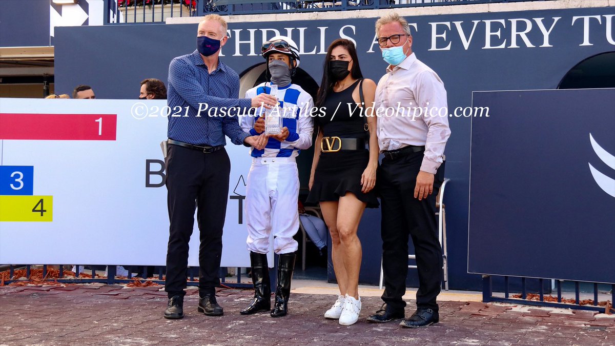 JCAvila63's tweet photo. #27Feb Wholebodemeister upsets the Davona Dale Gr.2 @zayas_edgardo at the reins for trainer Juan Carlos Avila and owner/breeder @Sabanafarmllc at #GulfstreamPark
Congratulations to all the winning connections #ChampionshipMeet 2020/2021.
📸 @artilespascualf https://t.co/EVCcj8GHuM