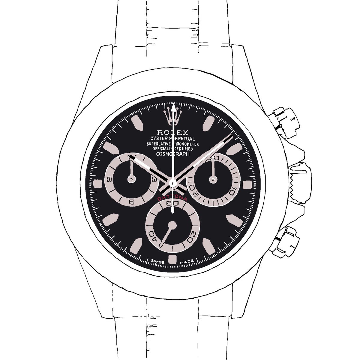 3時間も掛かった..😅 細かいクロノグラフは疲れるので、シンプルな