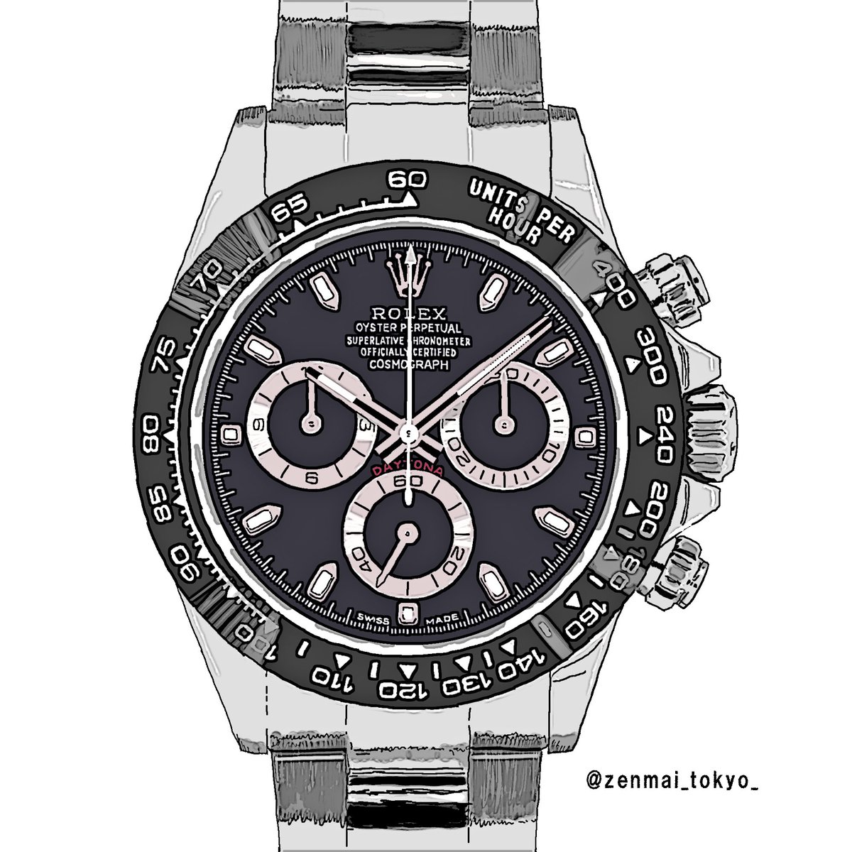 3時間も掛かった..😅 細かいクロノグラフは疲れるので、シンプルな