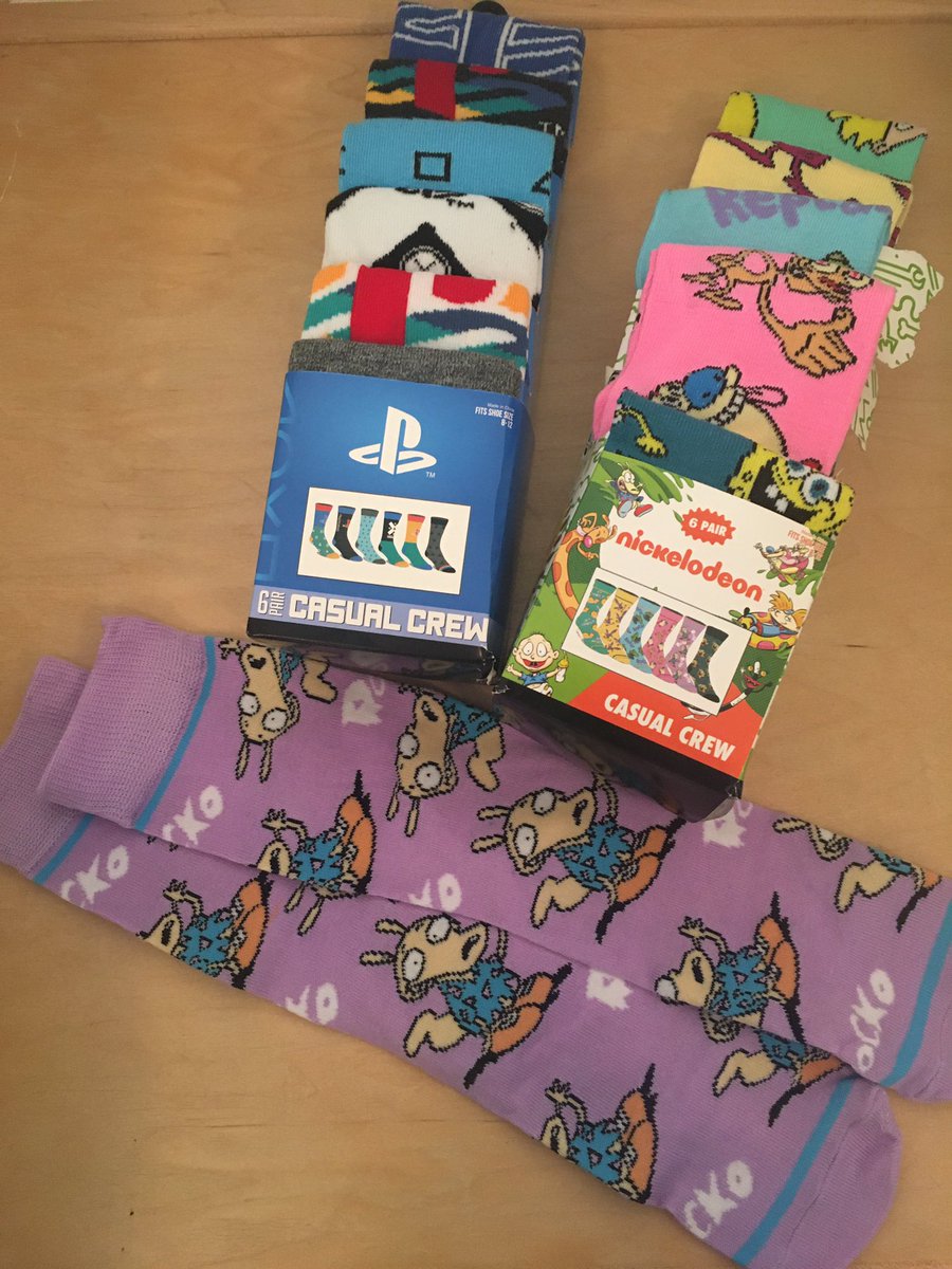 I thought it was about time that I started dressing like the worldly and scholarly intellectual that I am, representing the upper echelon of society. 
Mildly concerned with how excited I am about these socks. Comment below if you were a 90s kid! 👇 #rockosmodernlife