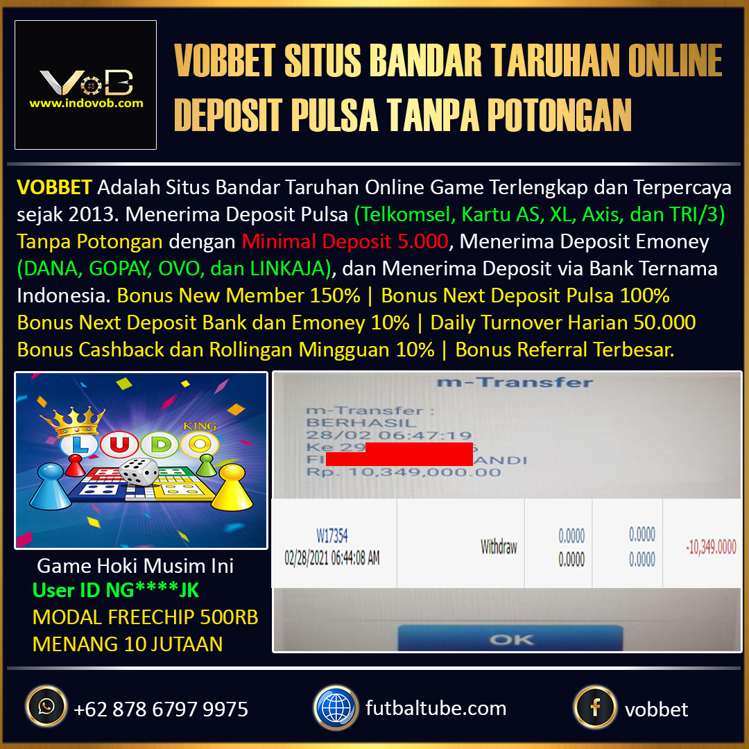GamingVob's tweet photo. #depositpulsatanpapotongan #slotdepositpulsa5000 #judionline #bandarjudionline #bandartaruhanonline #vobbet https://t.co/i24OLDGbTe
