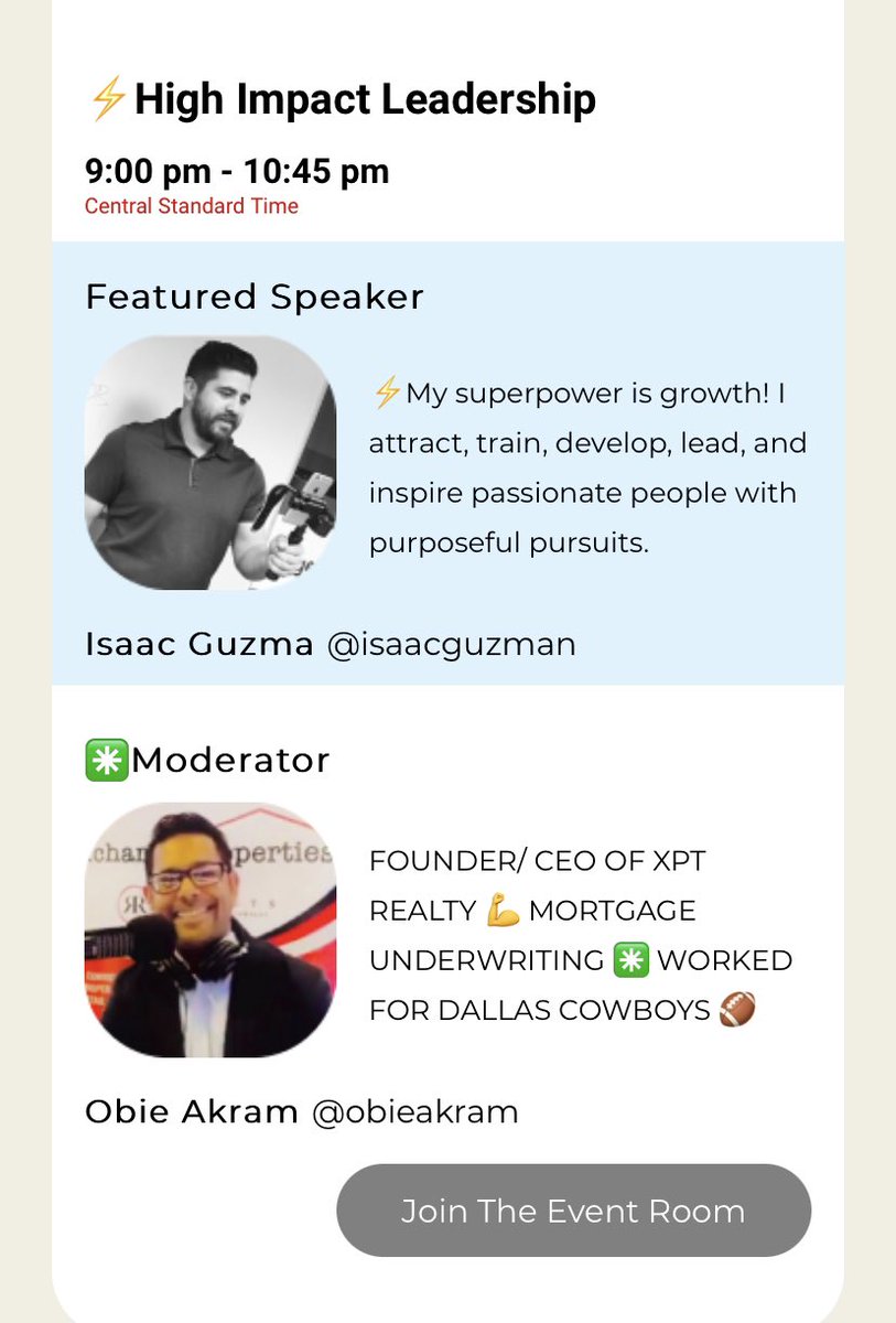 ObieAkram's tweet photo. ⚡️High Impact Leadership 🔝
🔥Clubhouse Wealth Seminar 2021🔥 
Clubhouse ROOM LINK👉 https://t.co/Z6HbeqS6Kk

#billionaire #lifestyle #entrepreneur #rich #millionaire #luxury #success #business #money #wealth #clubhousewealthseminar https://t.co/LzX4H2Nofs