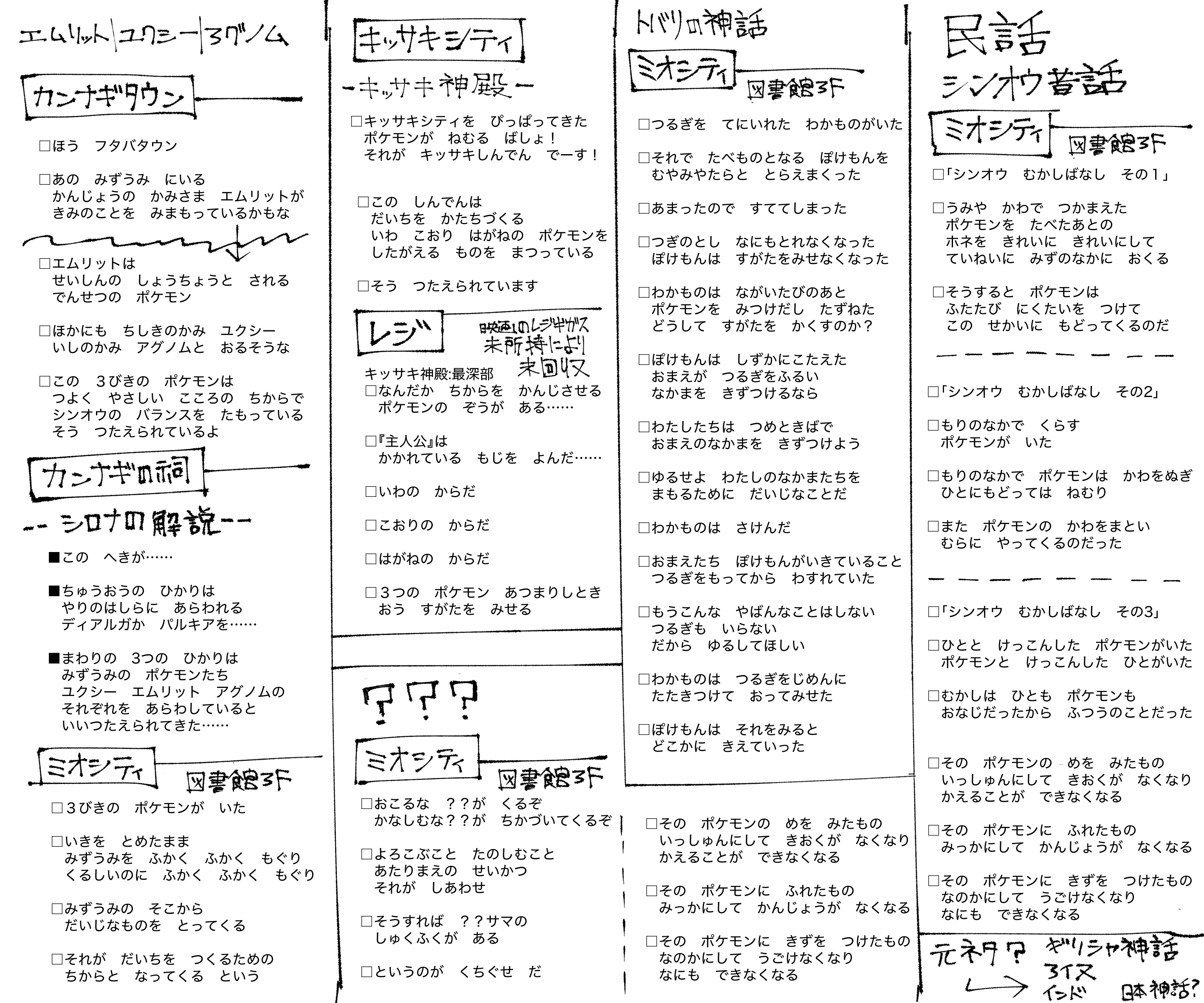 前まとめたポケットモンスタープラチナのシンオウ神話 本編以外のやつ T Co A0akok0n81 Twitter