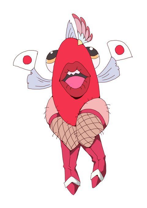 南国の赤い網タイツ 