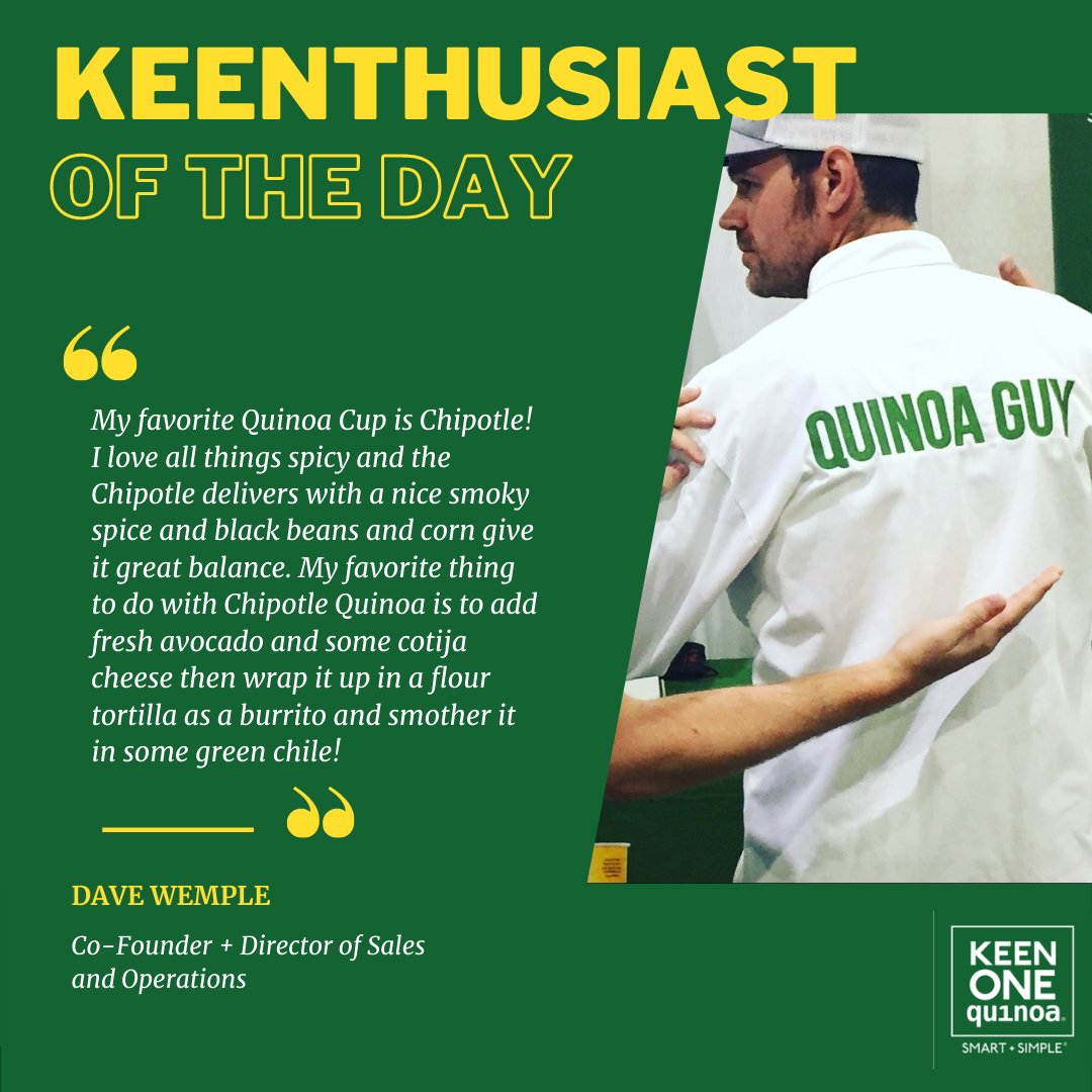 KeenOneQuinoa's tweet photo. 🌱Meet Dave, our Co-Founder and Director of Sales and Operations! Becoming a Keenthusiast is easy! 

Find out more here: https://t.co/WN4yGuEP1l

#keenone #quinoa #keenthusiast #eatkeen #plantbased #glutentfree #discount #vegan #healthy #local business https://t.co/Q1cT4ELQ6O