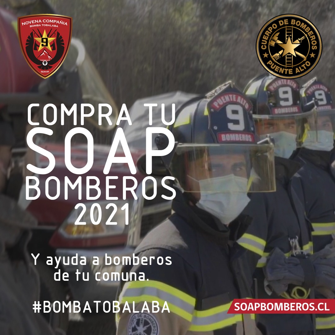 BombaTobalaba's tweet image. Apoya a tus bomberos!!!
Contrata tu SOAP y ayúdanos a seguir ayudando a la comunidad. 
#heroesdeverdad #bomberos #soapbomberos #bomberosdechile #bomberoschile #cbpa #munipuentealto #puentealto #puentealtoaldia #santiago #chile