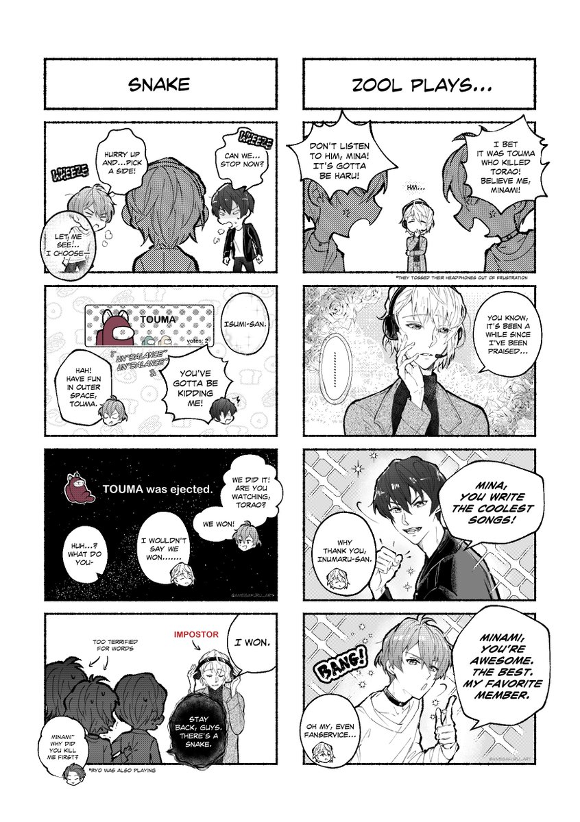 ZOOL plays among us 👨‍🚀
bonus page from my doujin!

☕️ shop: https://t.co/zV7OcGePQ7
🔸gumrd: https://t.co/DsX6uoAq6S 