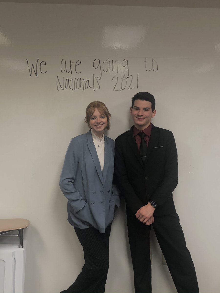 The comeback for the class of 2021!                        Congratulations to <a href="/TaylorIDontKnow/">Taylor 🌙</a> and David Contreras for advancing to nationals in PF debate!