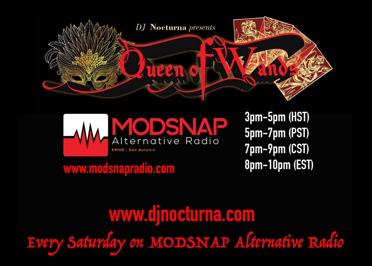 djnocturna's tweet photo. Playing now @modsnapradio with #dJNocturna #QueenofWandsRadioShow #Modsnapradio
https://t.co/yaUnmmv6Mc #Goth #darkwave #Postpunk https://t.co/73wgEyVesk