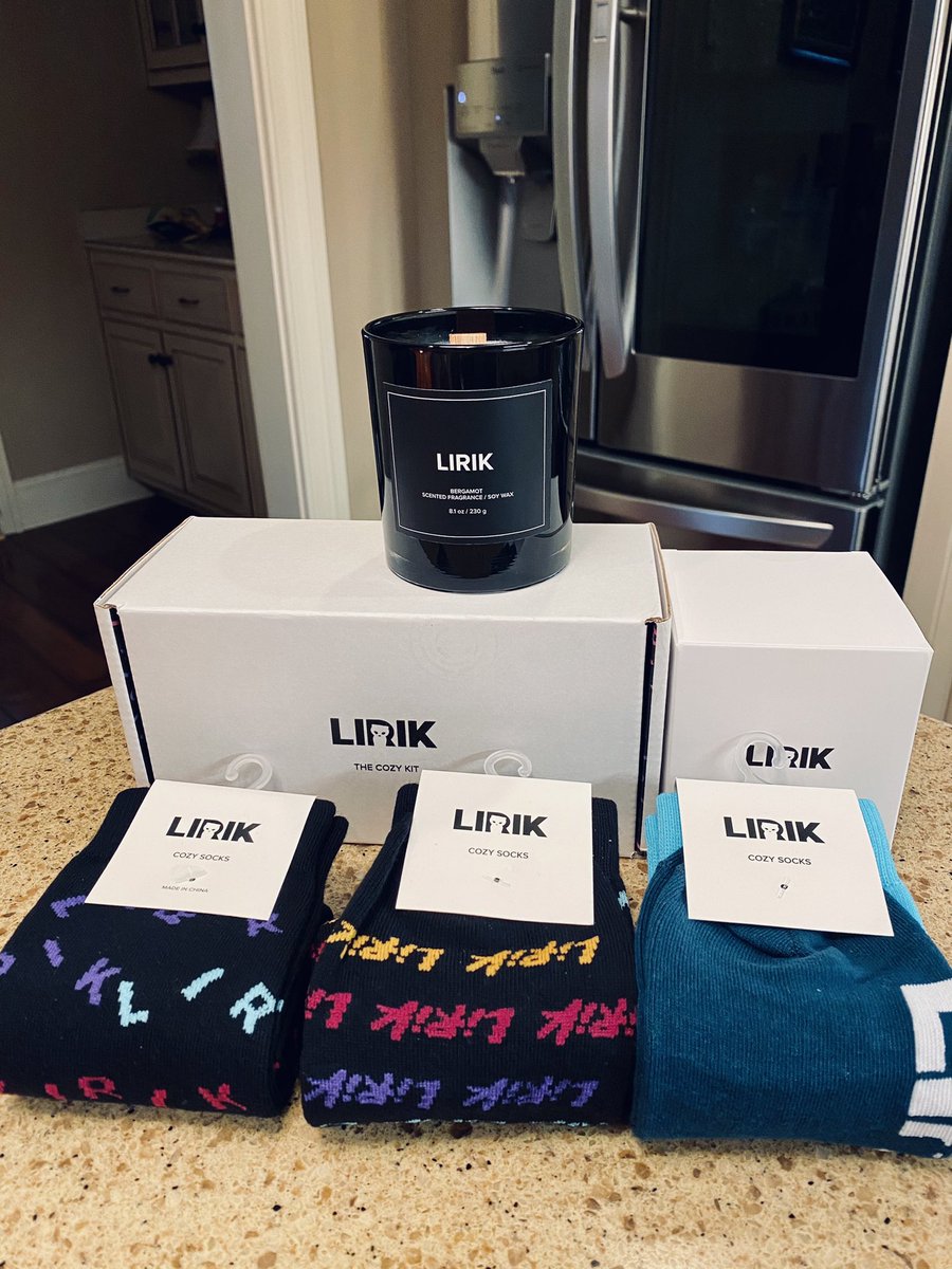 A classy, cozy, <a href="/LIRIK/">Lirik</a> package came today. I love the candle and socks, and the quality of the merch is the best I’ve gotten. 10/10