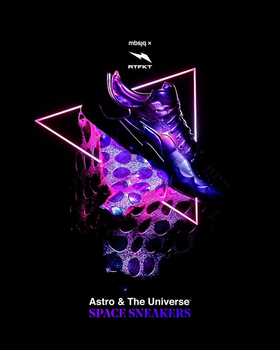 mbsjq's tweet image. Just imagine if @mbsjq X @RTFKTstudios went into outer space together? 🌈🚀😉

Surely Astro would need some new Space Sneakers...
Fancy a pair @elonmusk ? 😉 
#astroandtheuniverse #spacesneakers #mbsjq #nftart #cryptoart