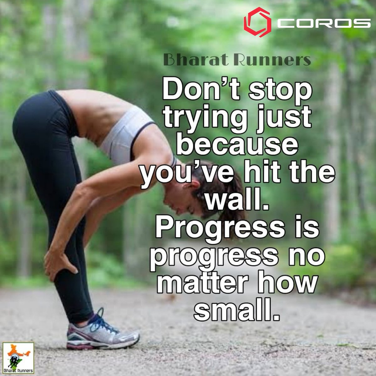 RunnersBharat's tweet photo. #BharatRunners 
#keeprunning #keepinspiring 
#motivationalquotes 
#humfittoindiafit #COROSWatch 
#तनावमुक्तभारतहमाराअभियान https://t.co/cw9SyJZNQl