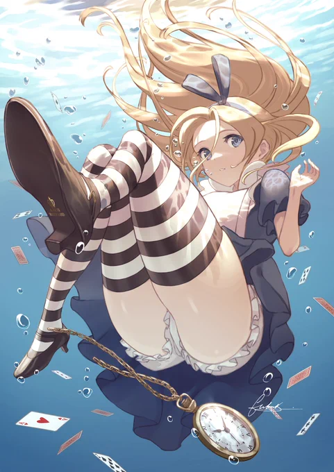 #今月描いた絵を晒そう
金髪おにゃのこだよ🙂 