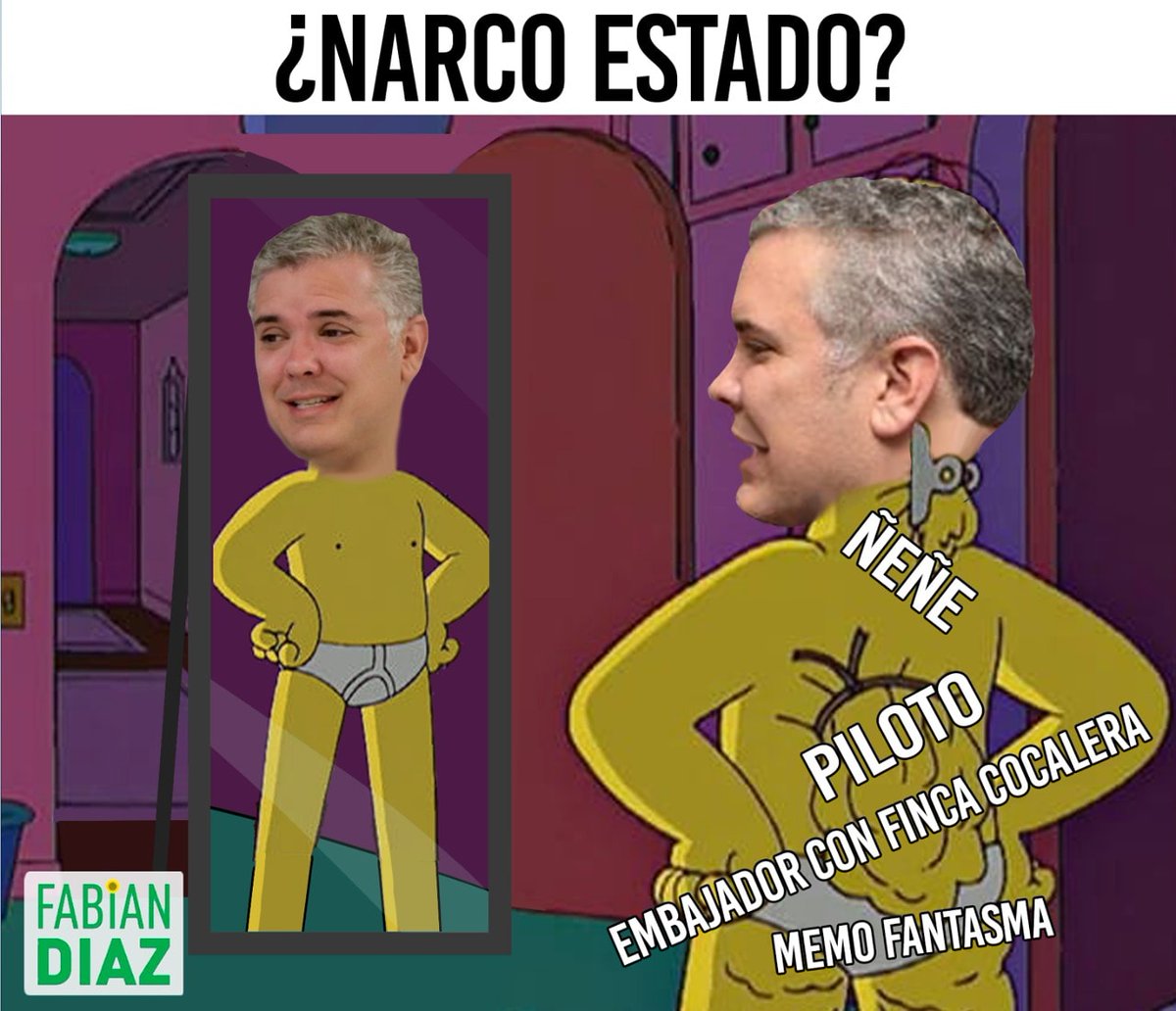 FabianDiazPlata's tweet photo. ¿NarcoEstado?
⚠️ Duque y #Uribe involucrados con el Narcotraficante #Ñeñe en compra de votos.
⚠️ #ElPilotoDeDuque desapareció en transportando Cocaina.
⚠️ Exembajador del Gobierno Duque con Finca cocalera.
⚠️ Vicepresidenta vinculada en negocios con el Narco #MemoFantasma. https://t.co/427y3lG6NV