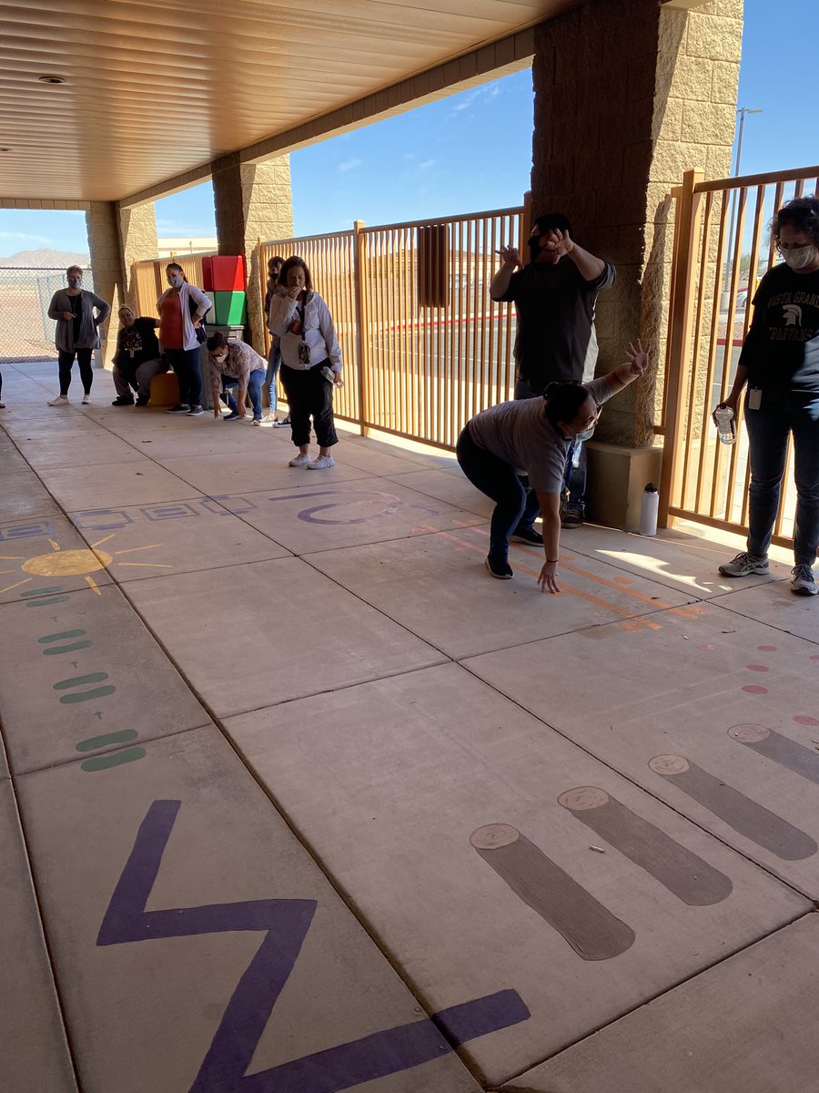 eclc_cgesd's tweet photo. Come have some fun learning with us!! @eclc_cgesd  in-person learning starts Monday 3/1  💚🐝  On Friday we talked about our new #sensorypath and the importance of engaging our brains &amp; body in a physical task that is both challenging and fun. #playisourwork https://t.co/h7PoS5Ou7s