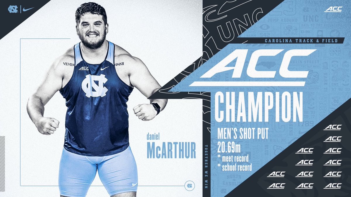 UNCTrack_Field's tweet photo. Congrats to our two #ACCITF individual champions Daniel McArthur and Brandon Tubby! Both Heels took home titles 🏆 in PR fashion, leading the Heels to their highest finish since 2014! #GoHeels 🐏 #TarHeelTough 💪🏿💪🏽💪🏼 https://t.co/R2pxAEcb93