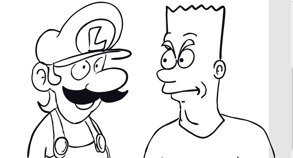 oh my god man luigi next to bart man 