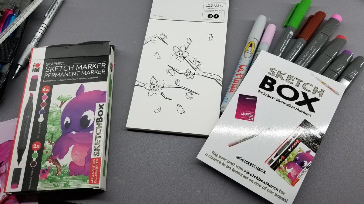 PixelMaker04's tweet image. Sneak peek of what I got going for #sketchboxmarch. Gotta let my liner dry before I add the color. A fitting theme for a soon to be changing season. #draw #sketch #sketchbox #leftyartist #art