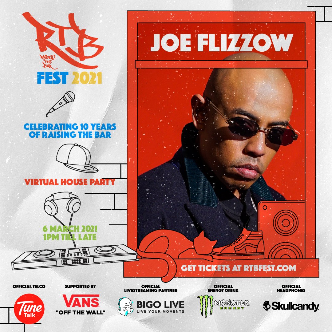 RTBMY's tweet photo. We had to get the OG of OGs, @defjamsea head honcho, @flizzow to come tear up the stage on March 6. What songs do u want to hear him play at #RTBFest2021 ?

TODAY is your last chance to secure those Phase 1 tickets!! Visit https://t.co/D74yL0TCIx (link in bio)

#10YearsofRTB https://t.co/zwFnW9oE3M