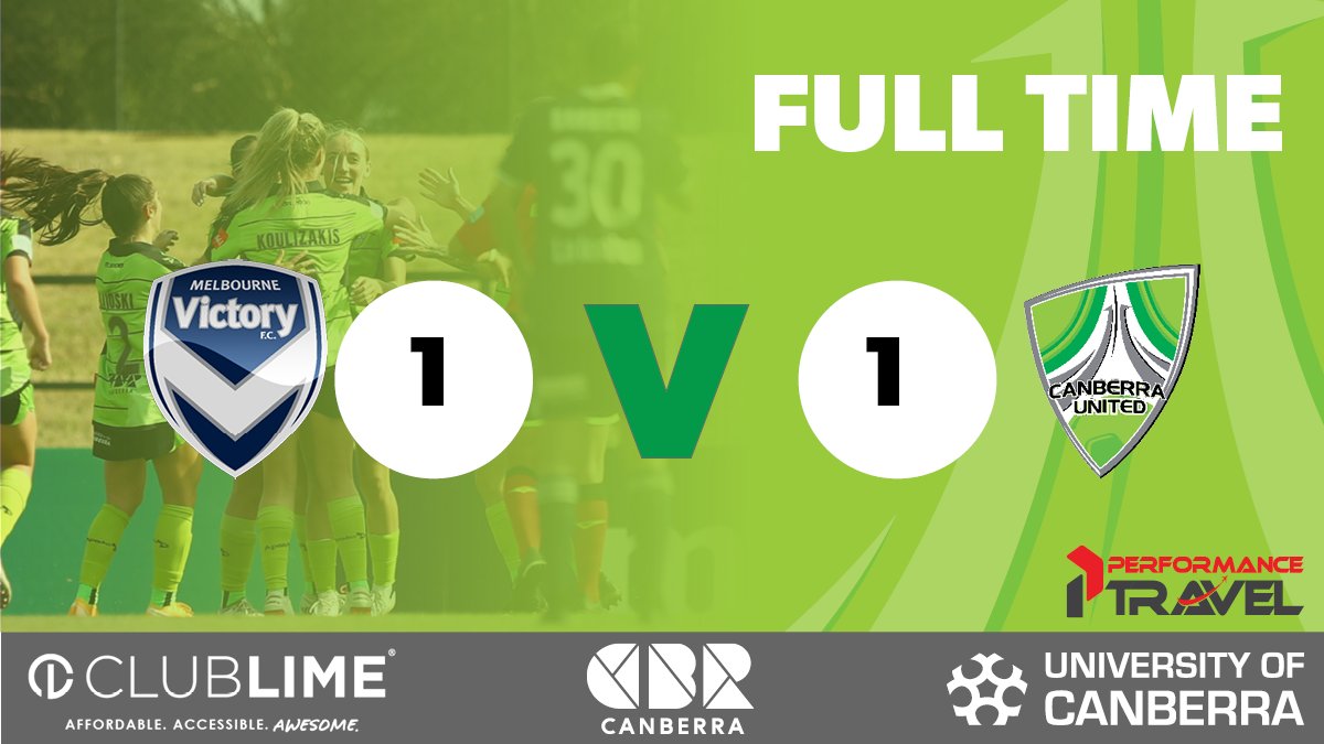 CanberraUnited's tweet image. FULL TIME at Epping Stadium. We share the points on the road. 1-1

#UnitedAlways #WLeague #MVCvCBR
